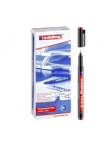 Edding 140 S Çok Amaçlı Permanent Kalem (Asetat Kalemi) KIRMIZI 10lu Kutu