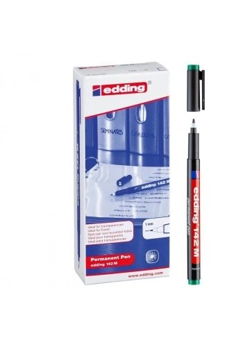 Edding 142 M Çok Amaçlı Permanent Kalem (Asetat Kalemi) YEŞİL 10lu Kutu