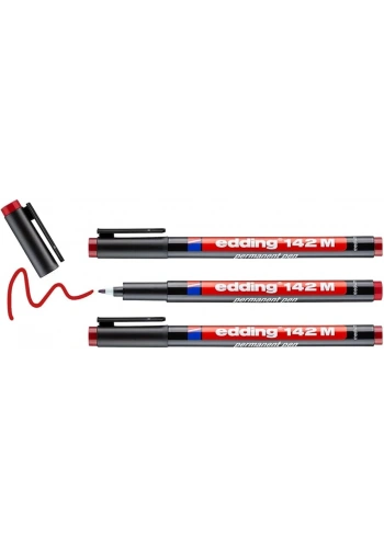 EDDİNG 142 M KIRMIZI PERMANENT KALEM