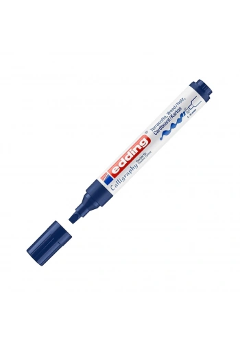 Edding 1455 Esnek Uçlu Kaligrafi Marker Kalem 5.0mm 017 Çelik Mavisi