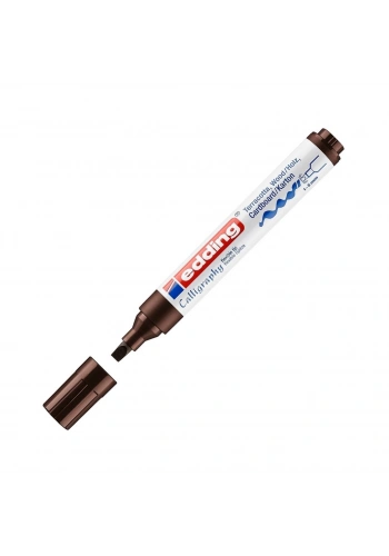 Edding 1455 Esnek Uçlu Kaligrafi Marker Kalem 5.0mm 018 Koyu Kahverengi