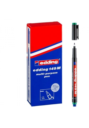 Edding 149 M Çok Amaçlı Permanent Kalem (Silgili Asetat Kalemi) YEŞİL 10lu Kutu