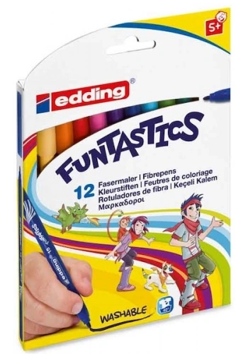Edding 15 Funtastics İnce Keçeli Kalem 12 Renk