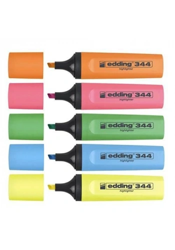 Edding 344 Highlighter Fosforlu İşaretleme Kalemi Seti 5 Renk