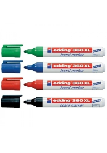 Edding 360 XL Whiteboard Marker Doldurulabilir Yazı Tahtası Kalemi Seti 4lü Karışık Renk