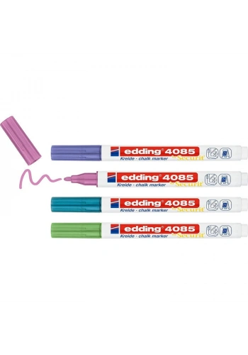 Edding 4085 Sıvı Tebeşir Kalemi Seti 4 Renk Blister METALİK