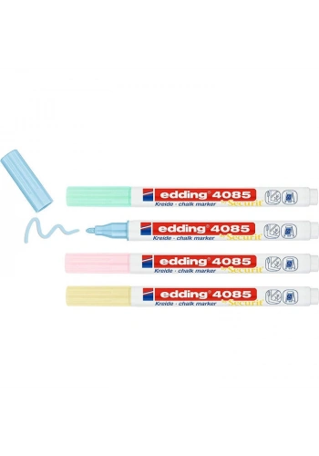 Edding 4085 Sıvı Tebeşir Kalemi Seti 4 Renk Blister PASTEL