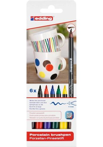 Edding 4200/6S Porselen Kalemi1-4mm 6 lı Set Standart Renkler