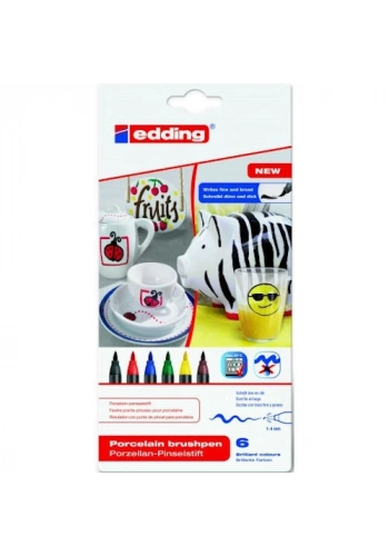 Edding 4200 Porselen Kalemi Seti 6 Renk Standart Renkler
