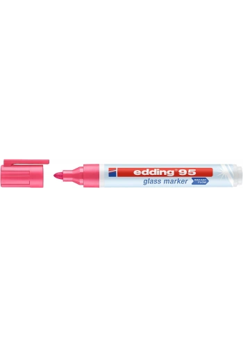 Edding 95 Glass Marker Cam Kalemi Neon Pembe