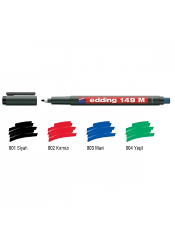Edding Asetat Kalemi Permanent M Seri 1.0 MM Mavi 149 M