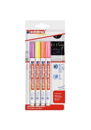 Edding Cam Kalemi 4 Lü Blister Pastel 4085