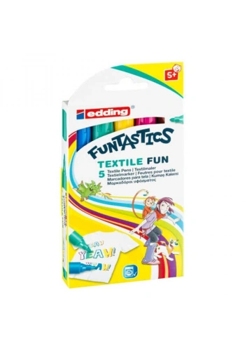 Edding E-17 Funtastics Kumaş Boyama Kalemi 5Li Set