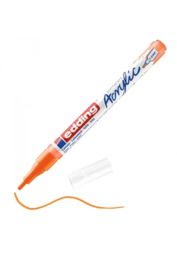 Edding Markör Akrilik İnce Uçlu 1-2 MM Fosforlu Turuncu 066 5300