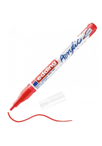 Edding Markör Akrilik İnce Uçlu 1-2 MM Trafik Kırmızı 902 5300