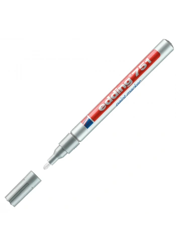 Edding Markör Dekor Boya Yuvarlak Uçlu 1-2 MM Gümüş 751