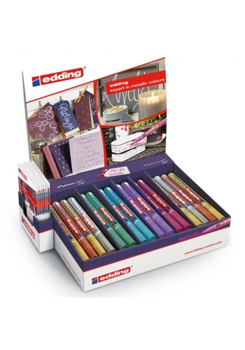 Edding Markör Dekor Boya Yuvarlak Uçlu 1-2 MM Karışık Renk ( 44 Lü Set ) ED751D4499