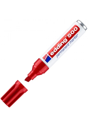 Edding Markör Permanent Kesik Uçlu 2-7 MM Kırmızı 500