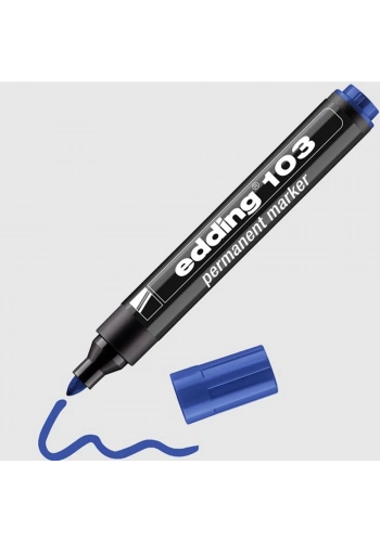 Edding Markör Permanent Yuvarlak Uç Mavi 103