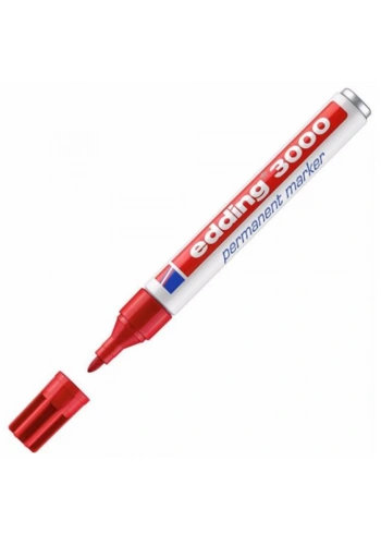 Edding Markör Permanent Yuvarlak Uçlu 1.5-3 MM Kırmızı 3000