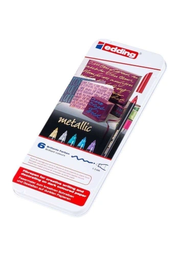 Edding Metalik Keçe Kalemi 6’lı Set (1-3 mm )