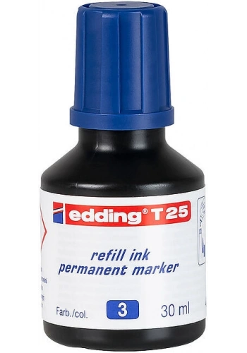Edding T25 Permanent Marker Mürekkebi 30 ml. MAVİ