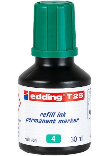 Edding T25 Permanent Marker Mürekkebi 30 ml. YEŞİL