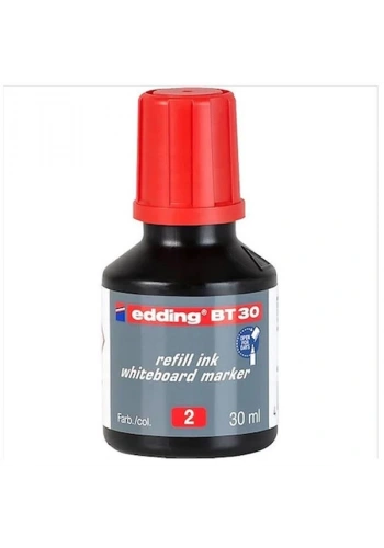 Edding Tahta Kalem Mürekkebi Damlalıklı Ekonomik 30 ML Kırmızı 2 Li BT30