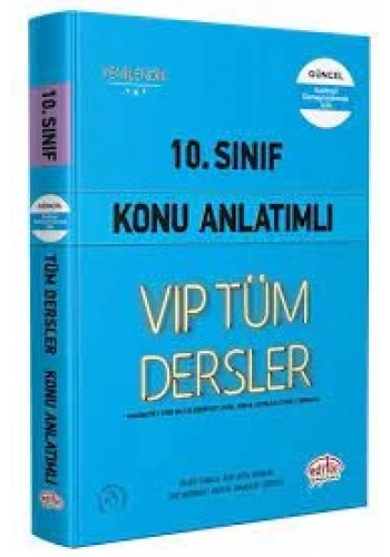 Editör 10.Sınıf VİP Tüm Dersler Konu Anlatımlı MAVİ KİTAP