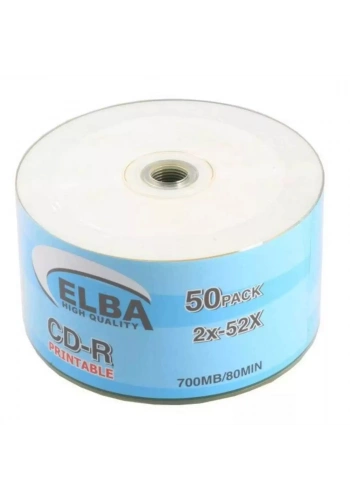 Elba CD R 80 DK / 700 MB 52x 2x 50 Lİ Printable
