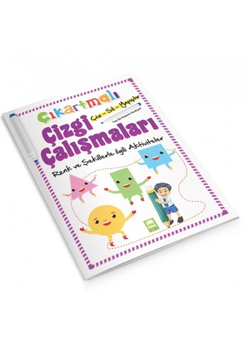 Ema Çıkartmalı Çizgi Çalışm.-Renk,Şekil/Emaçocuk