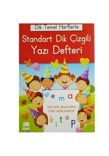 Ema Dik Temel Harflerle Yazı Defteri Renkli