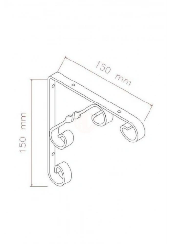 Endpa Burgulu Raf Altı Konsol 150Mm Gri