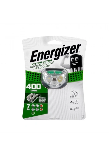 Energizer Vision Ultra HD Ledli Şarjlı Kafa Feneri 400 Lümen