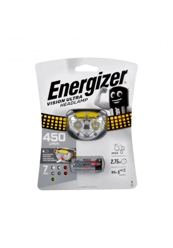 Energizer Vision Ultra Ledli Kafa Feneri 3xAAA 450 Lümen