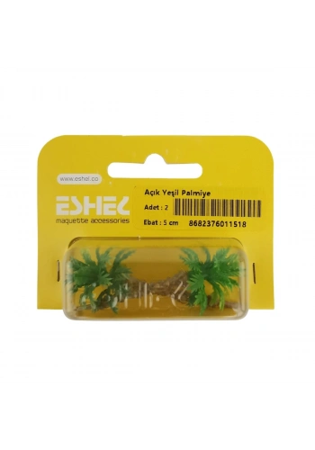 Eshel Maket Açık Yeşil Palmiye 5cm 2li