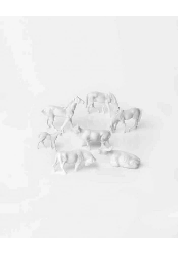 Eshel Maket Beyaz Evcil Hayvanlar 1/200 5li