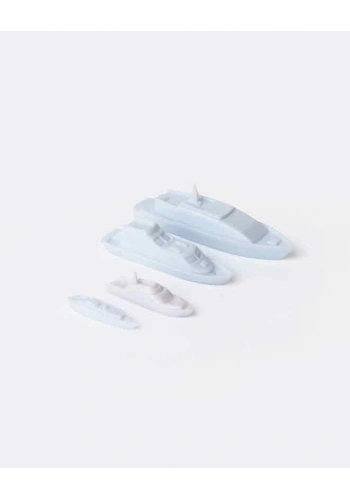 Eshel Maket Beyaz Motorbot 1/100 2li