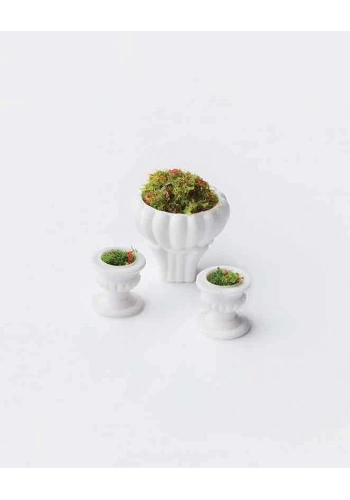 Eshel Maket Çiçekli Saksı 1/75 3lü