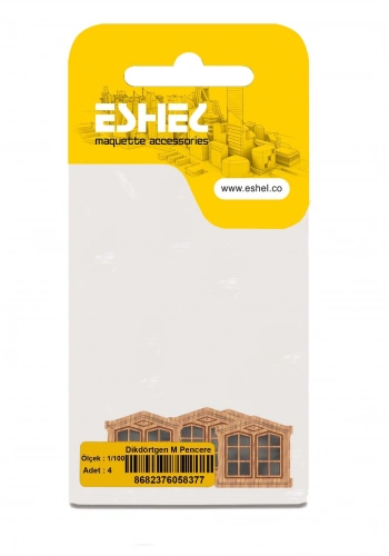 Eshel Maket Dikdörtgen M Pencere 1/100 4lü