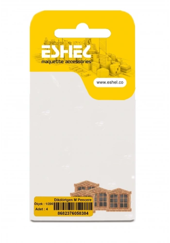 Eshel Maket Dikdörtgen M Pencere 1/200 4lü