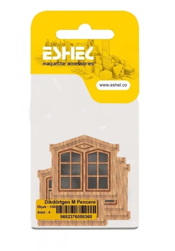 Eshel Maket Dikdörtgen M Pencere 1/50 4lü