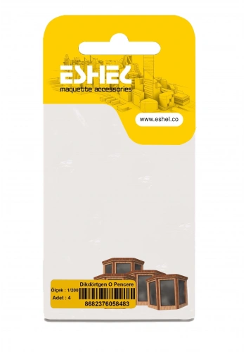 Eshel Maket Dikdörtgen O Pencere 1/200 4lü