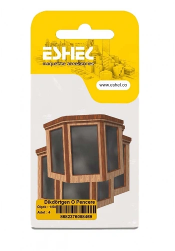 Eshel Maket Dikdörtgen O Pencere 1/50 4lü