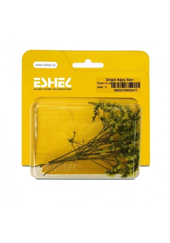 Eshel Maket Doğal Ağaç Sarı 12cm 5li