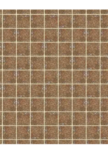 Eshel Maket Kahve Kare Karton Taş Fayans 1/100 3lü