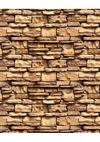 Eshel Maket Kahverengi Taş Desenli Karton Duvar 1/50 3lü