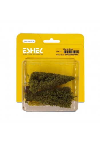 Eshel Maket Konik Çamı 12cm 2li