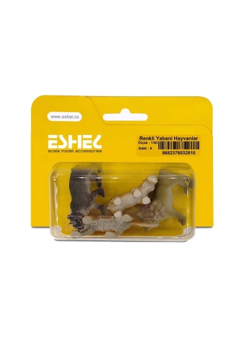 Eshel Maket Renkli Yabani Hayvanlar 1/50 4lü