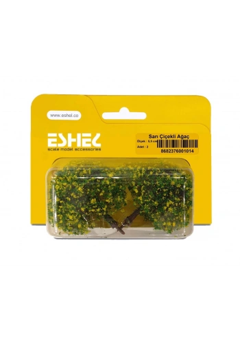 Eshel Maket Sarı Çiçekli Ağaç 5,5cm 2li